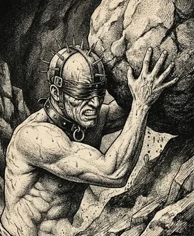 Sísifo cargando una piedra